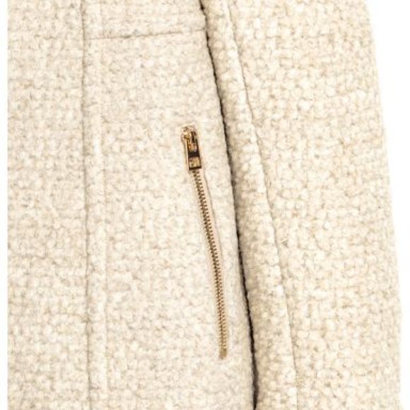 H&M Beige Short wool-blend coat- Size 10 - Picture 8 of 8